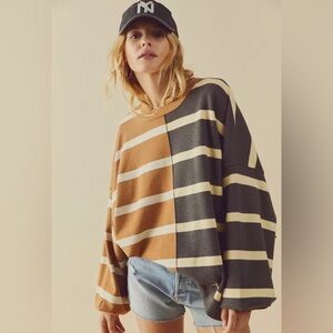 Free People Uptown Strip Pullover Size XS